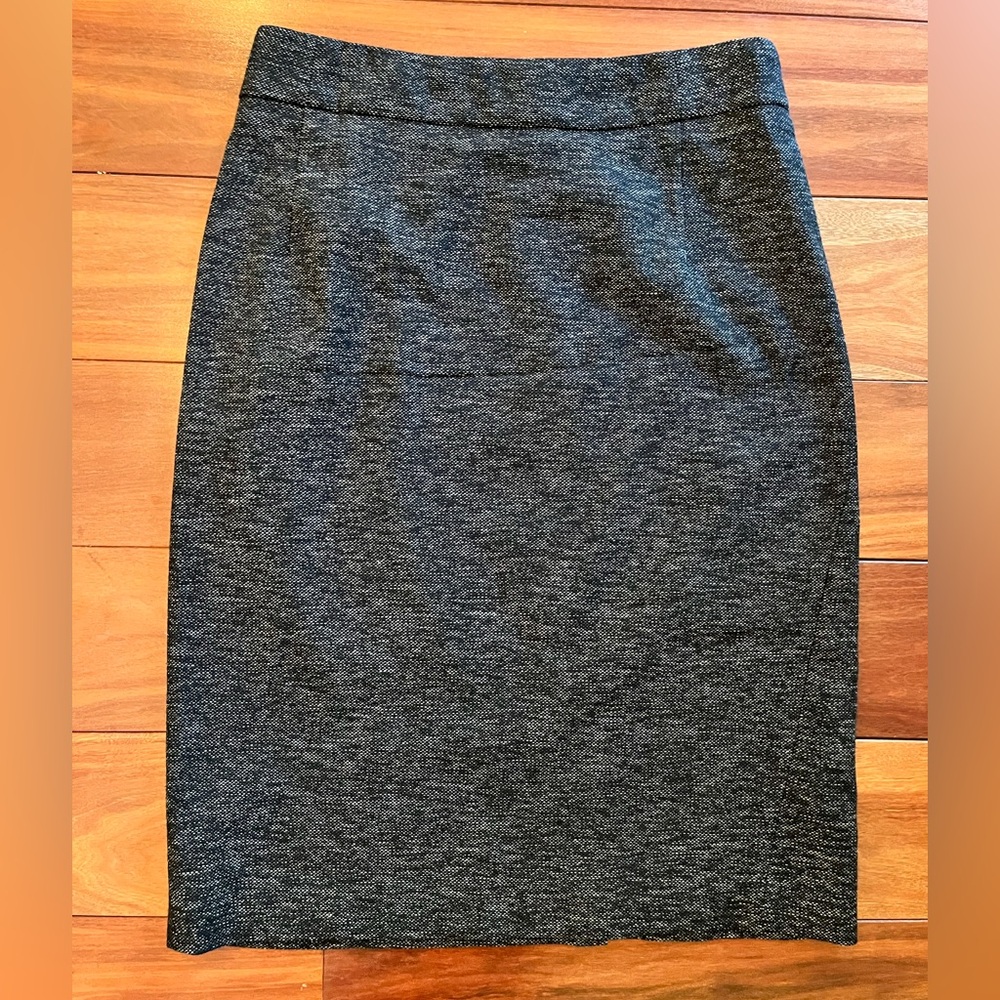 Theory Black Tweed Wool‎ Blend Skirt